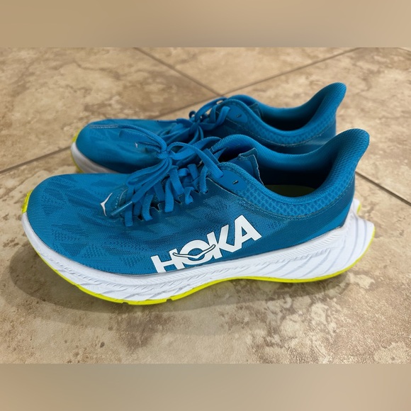 Hoka Shoes - Hoka One One Carbon X Blue Athletic Running Shoes Women’s 8.5D